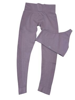 SET Active 2 Piece Set One Shoulder Bra Top and Hi Rise Legging Pant Sculptflex